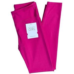 Athleta Girl High Rise Chit Chat Graphic Legging, SZ XL/14- TULIP PINK